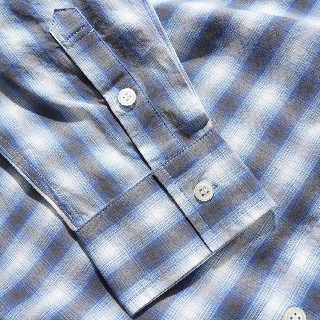 Butter Shadowplaid Shirt Blue