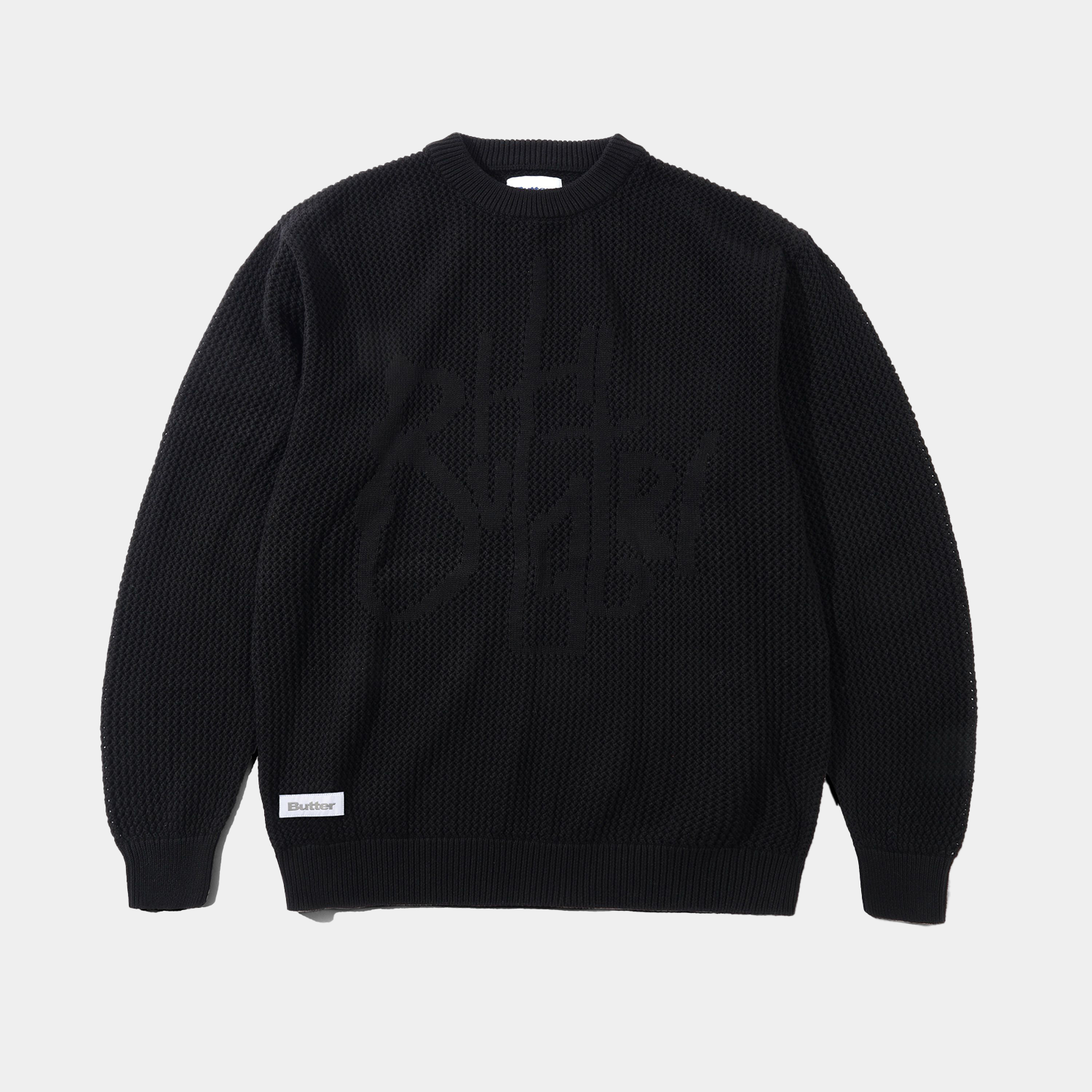 Butter Scribble Knit Sweater Black