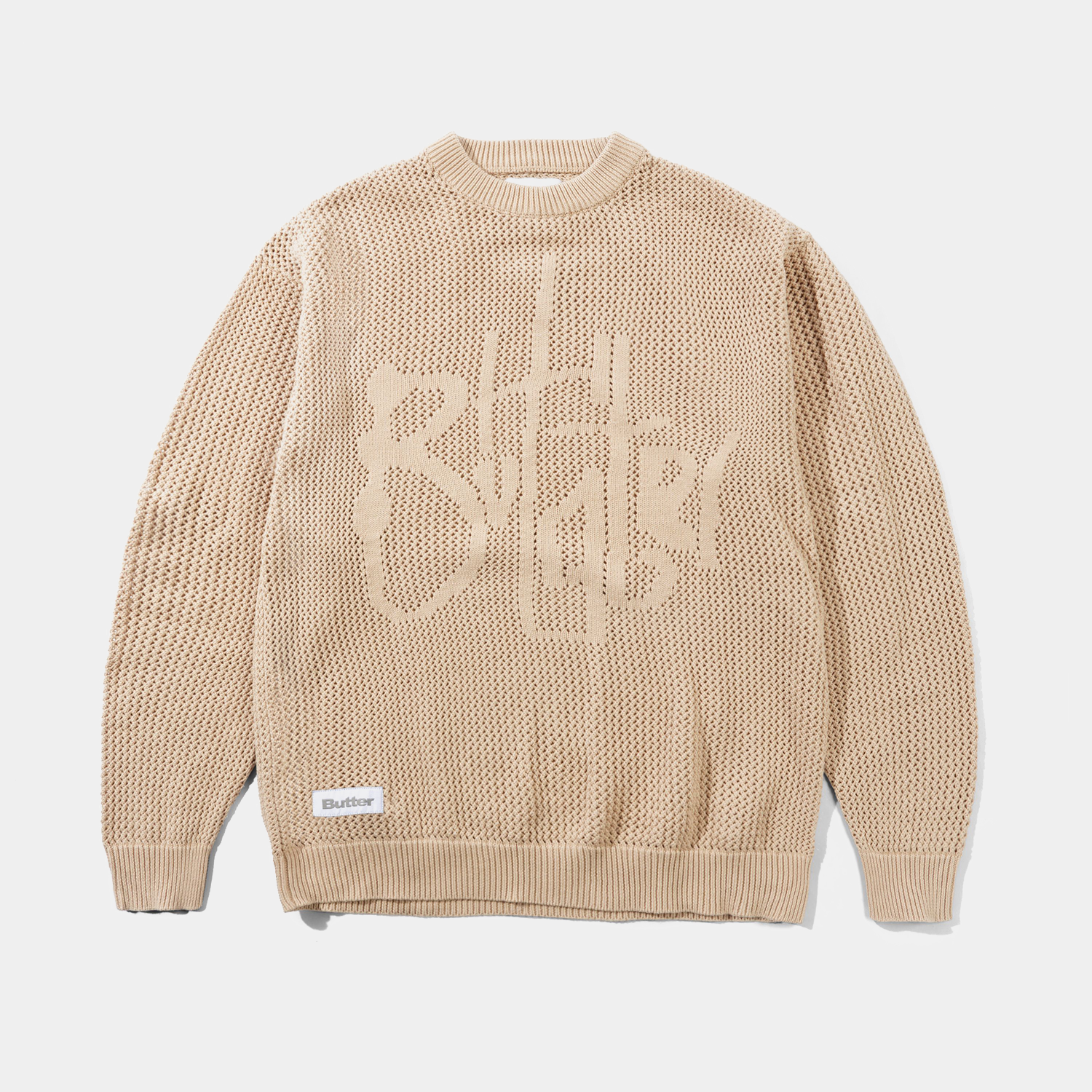 Butter Scribble Knit Sweater Cream