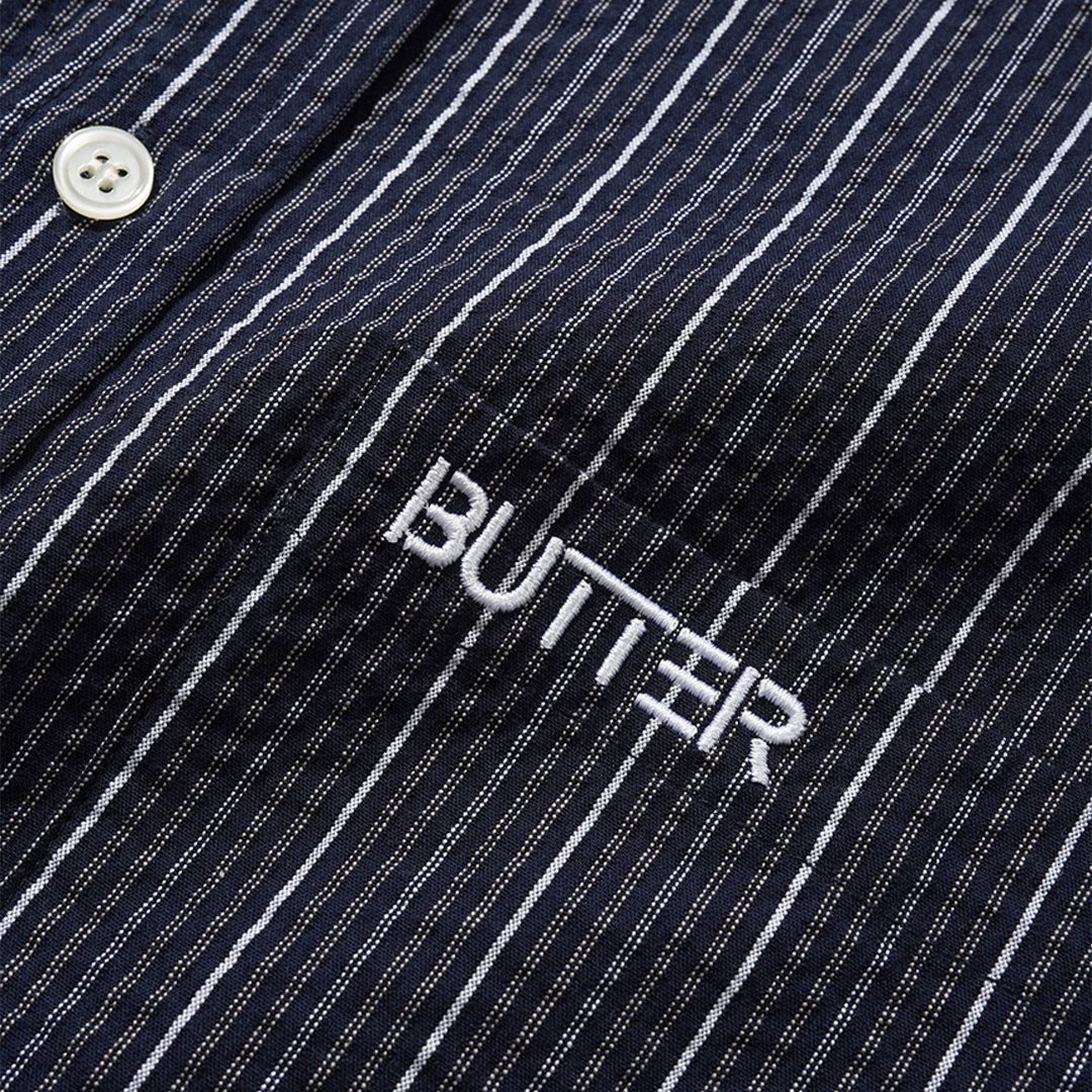 Butter Seersucker Shirt Navy