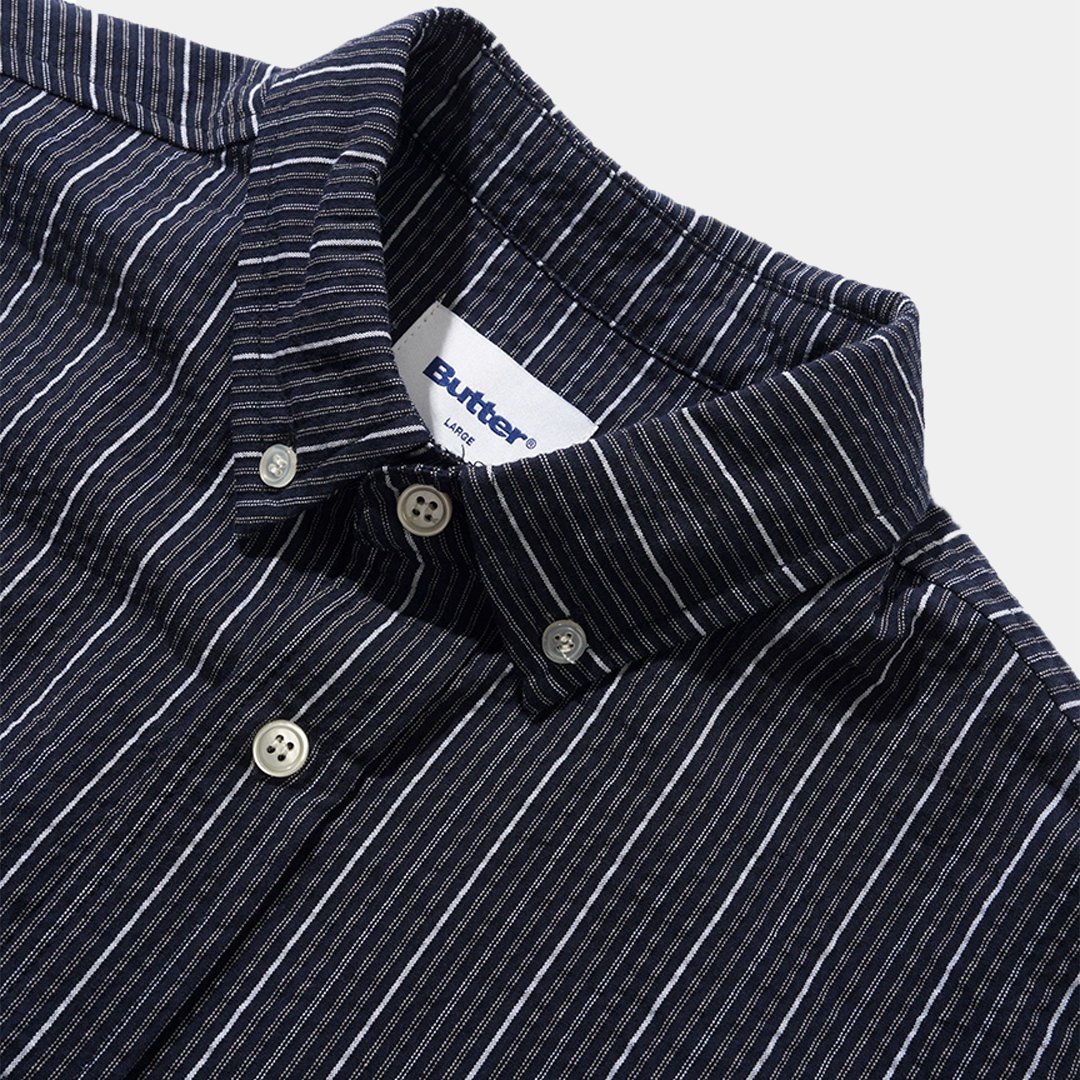Butter Seersucker Shirt Navy