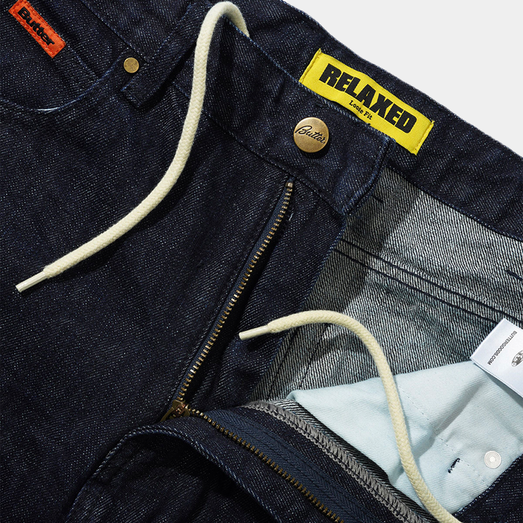 Butter Relaxed Denim Jeans Selvedge Blue