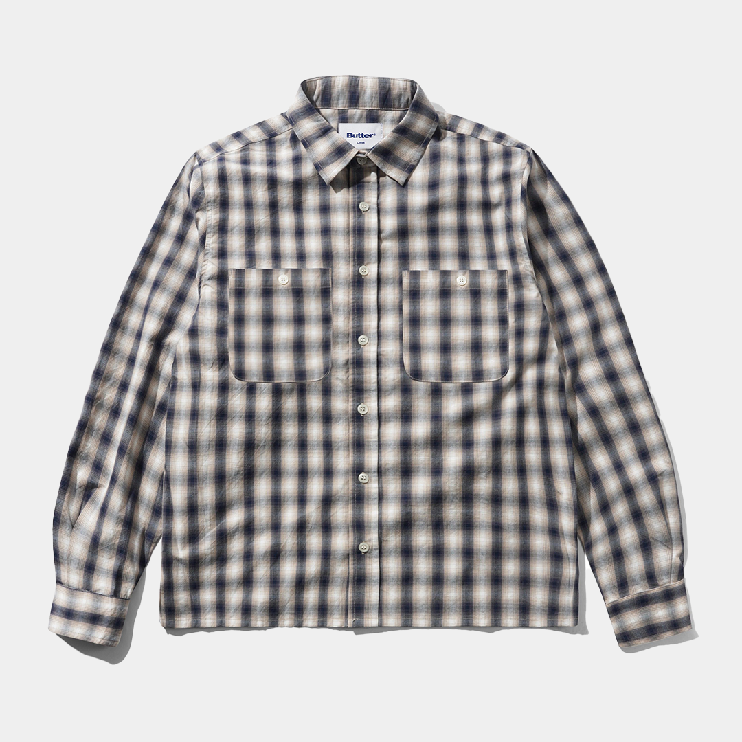 Butter Shadowplaid Shirt Tan