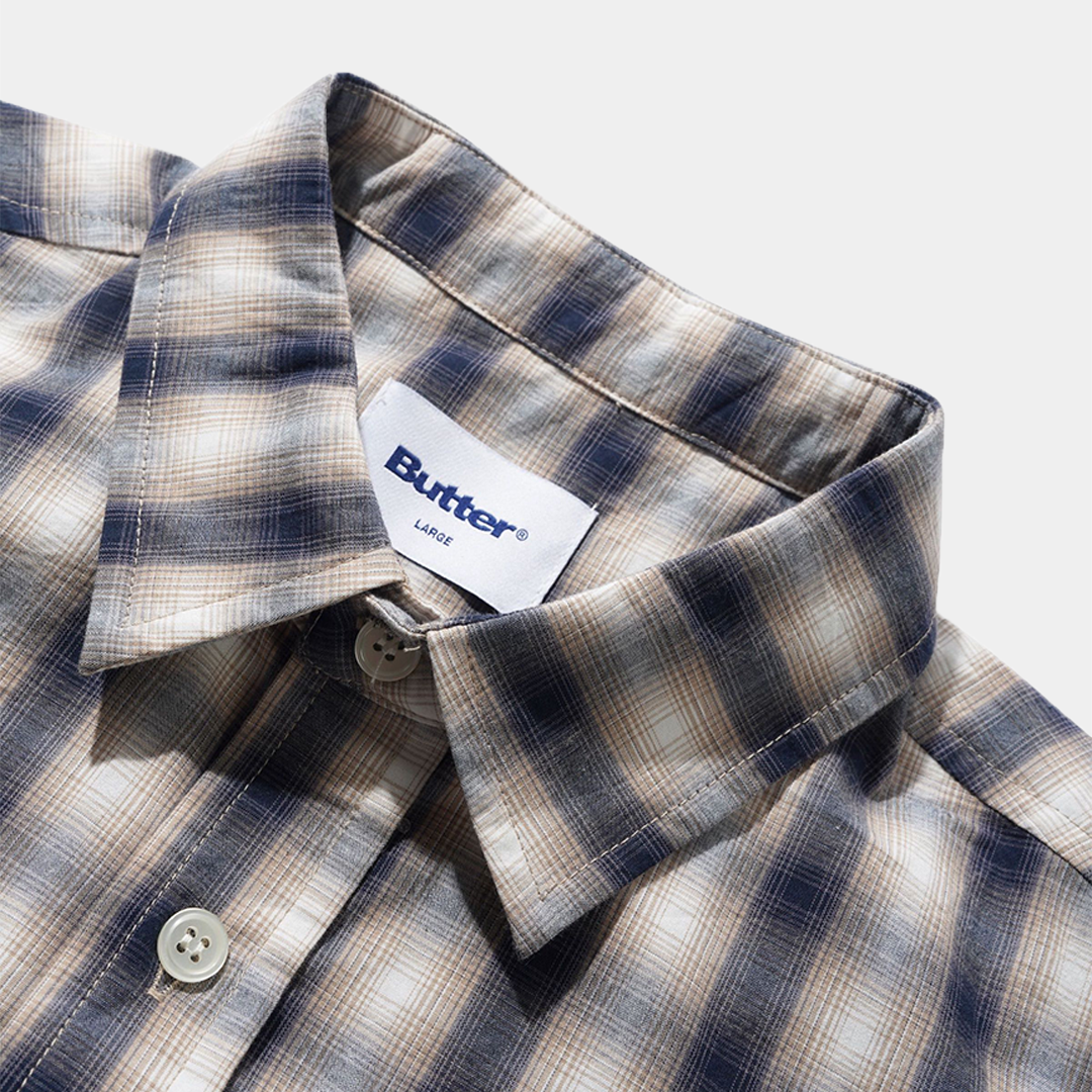 Butter Shadowplaid Shirt Tan