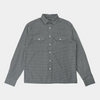 Pass~Port Workers Check Long Sleeve Shirt Grey