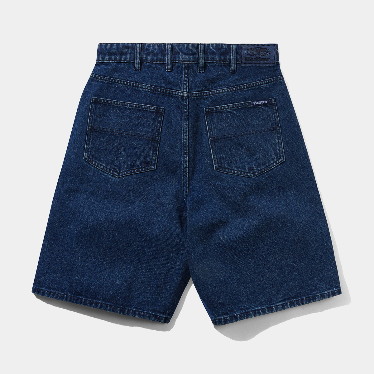 Butter Goods Baggy Denim Shorts Dark Blue