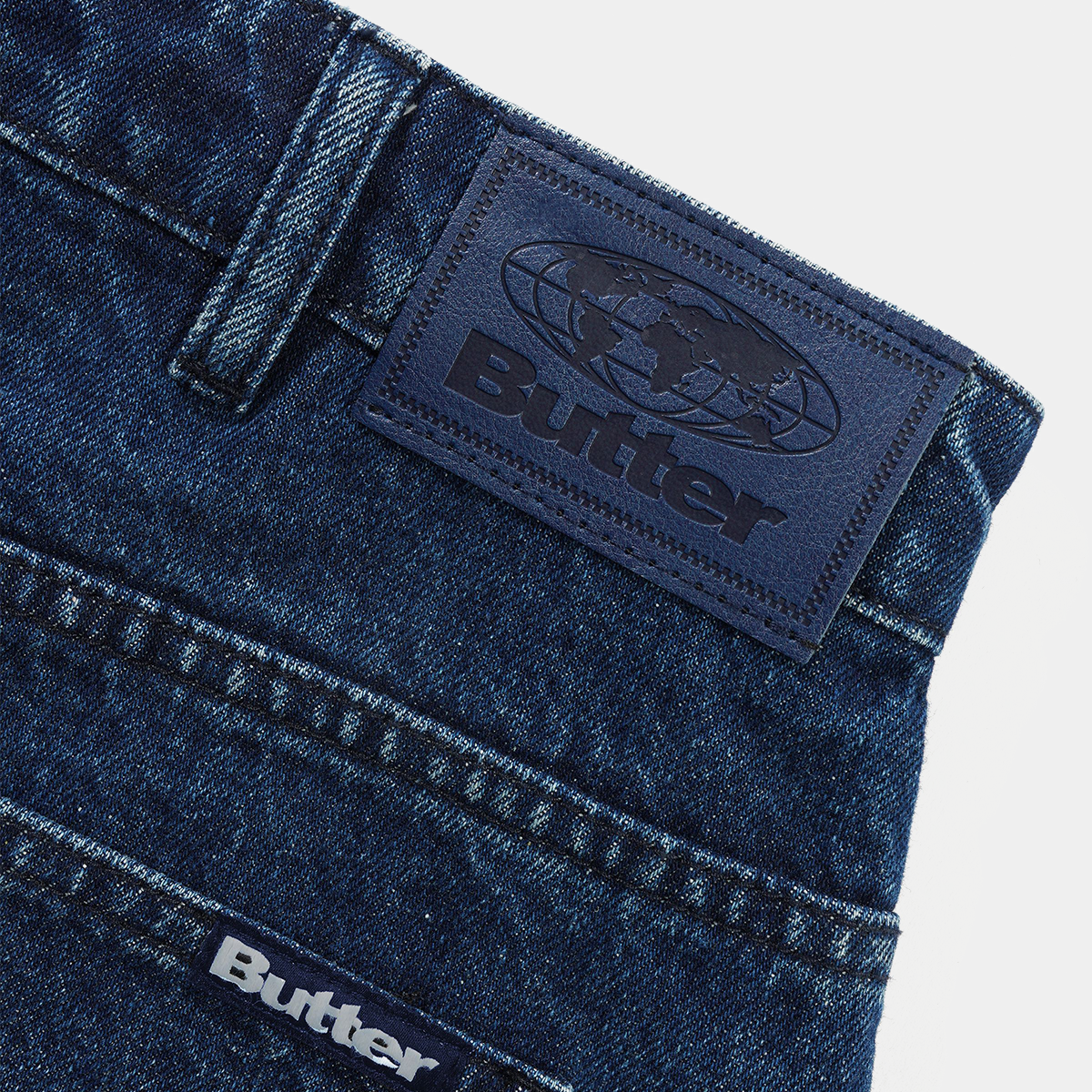 Butter Goods Baggy Denim Shorts Dark Blue
