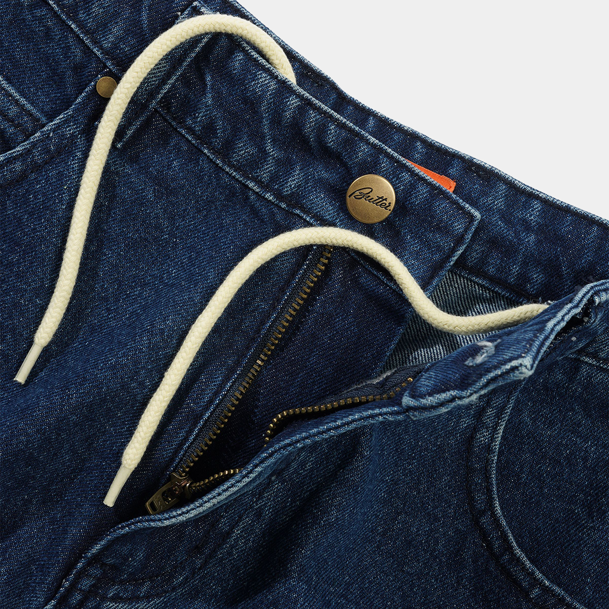 Butter Goods Baggy Denim Shorts Dark Blue