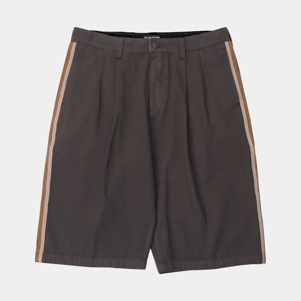 Pass~Port Herringbone Leagues Club Stripe Short Dark Brown