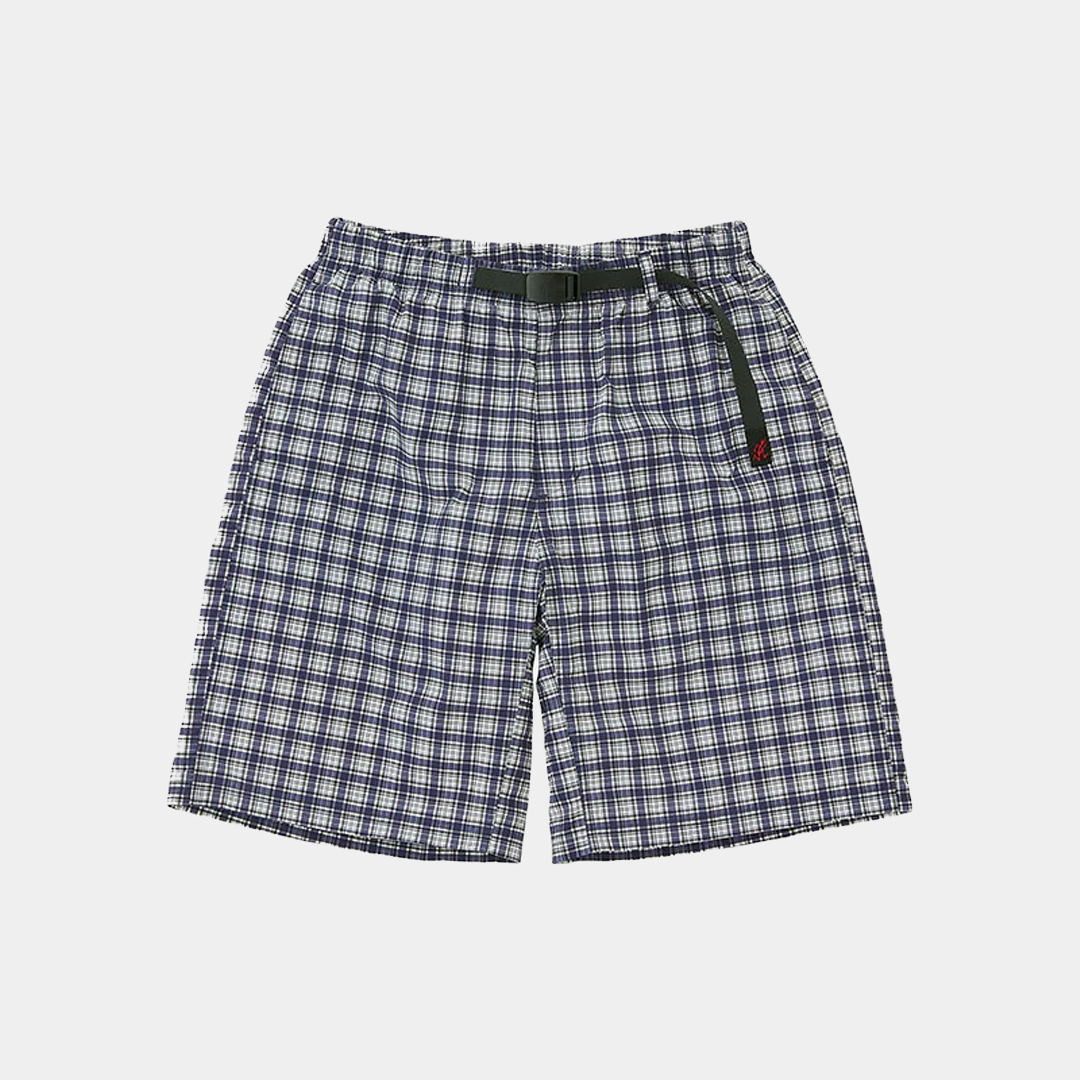 Gramicci Shell Checkered Shorts Navy Check