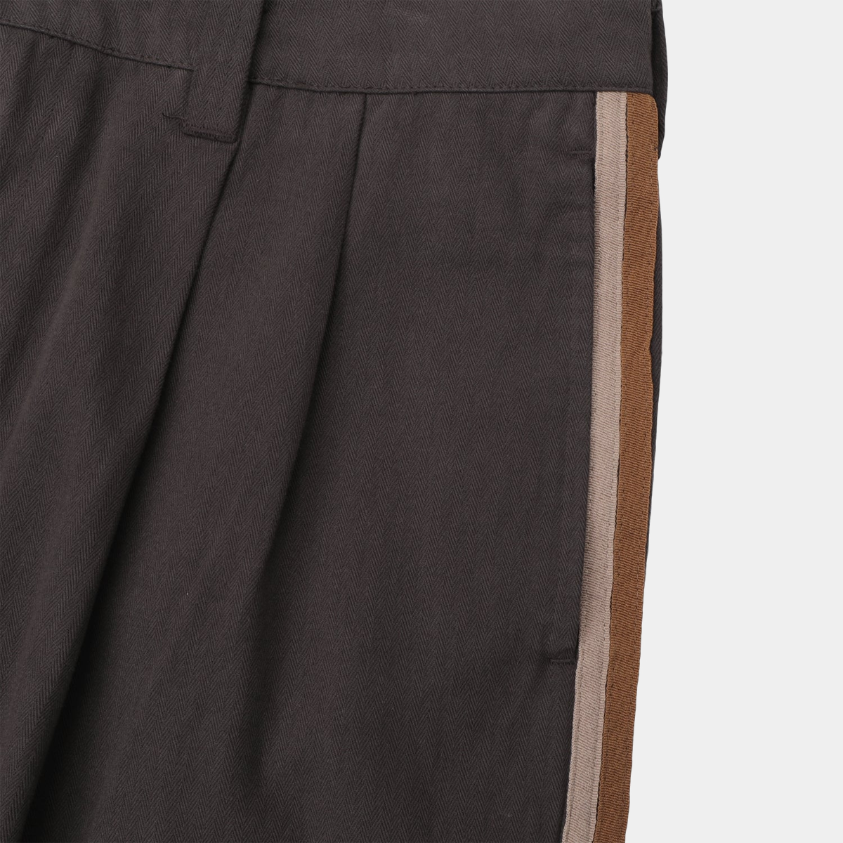 Pass~Port Herringbone Leagues Club Stripe Short Dark Brown