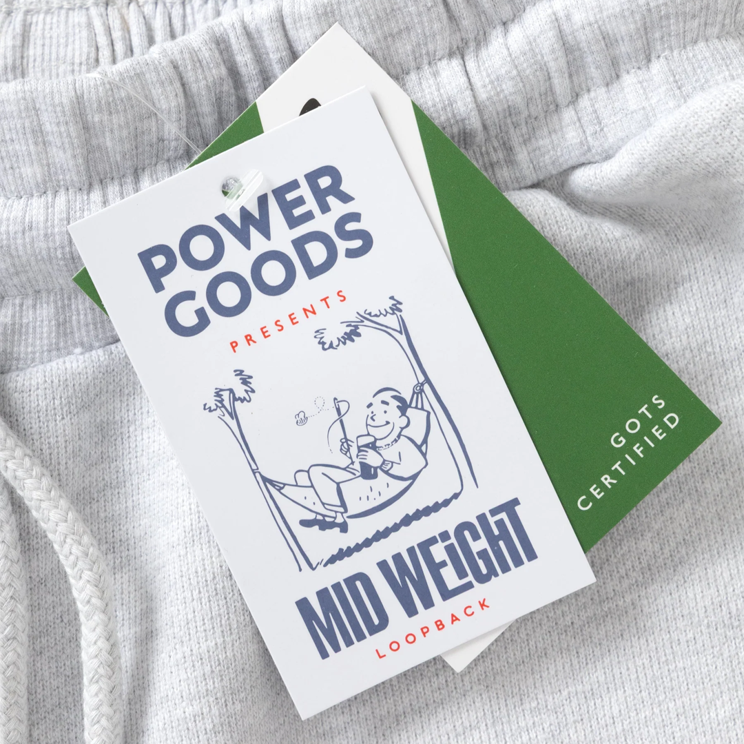 Power goods Loopback Sweat Shorts Ash