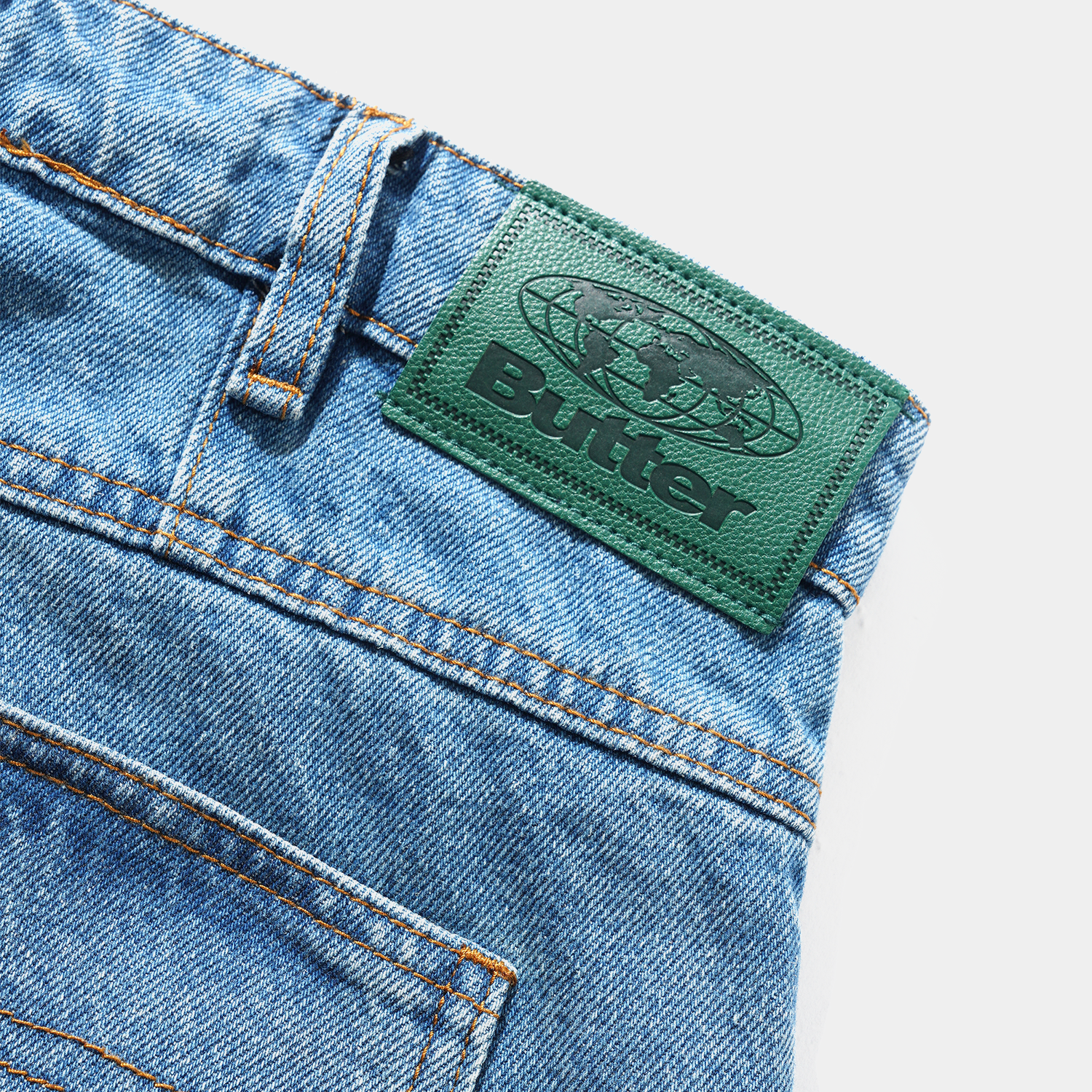 Butter Wide Cut Denim Jeans Worn Indigo