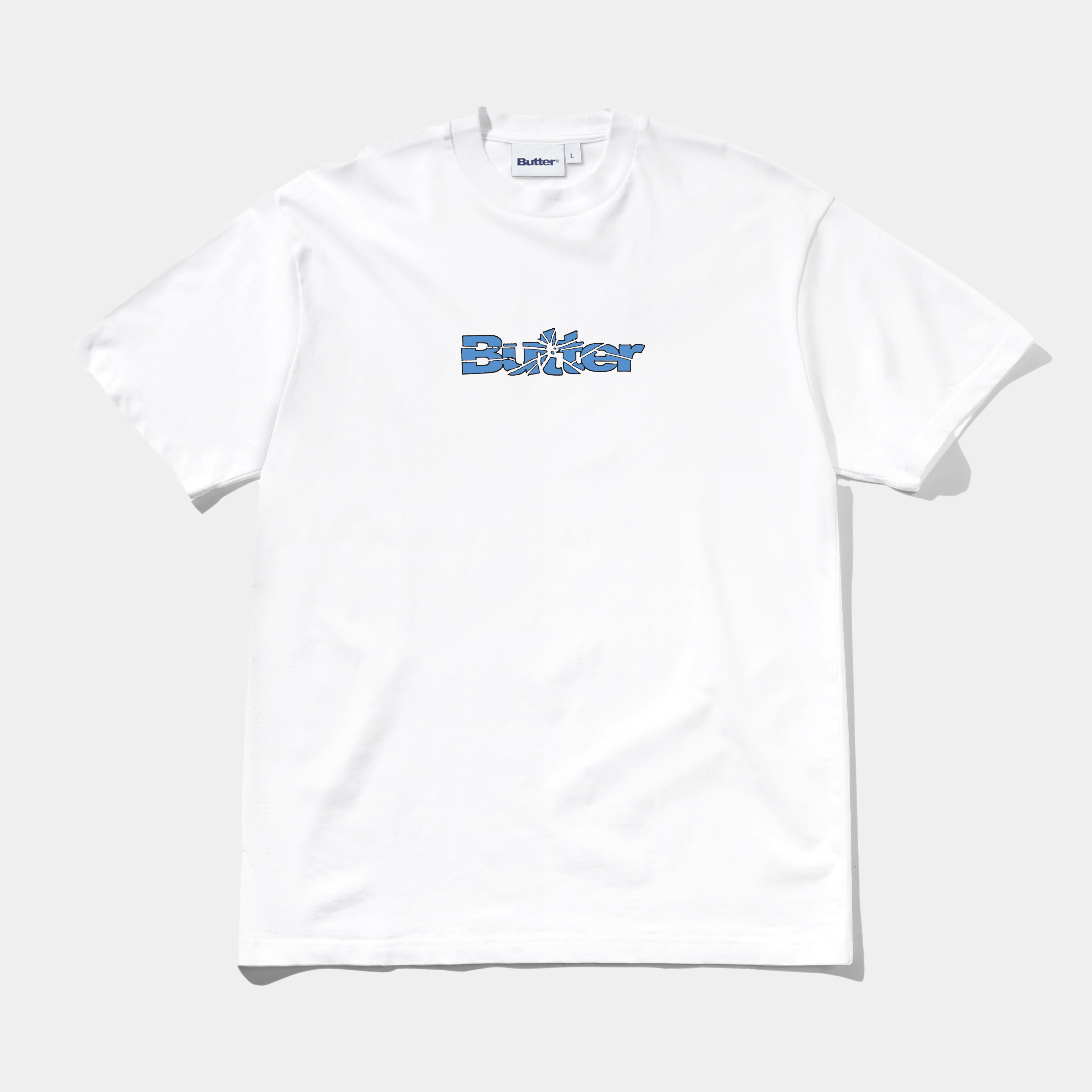 Butter Smashed Logo Tee White