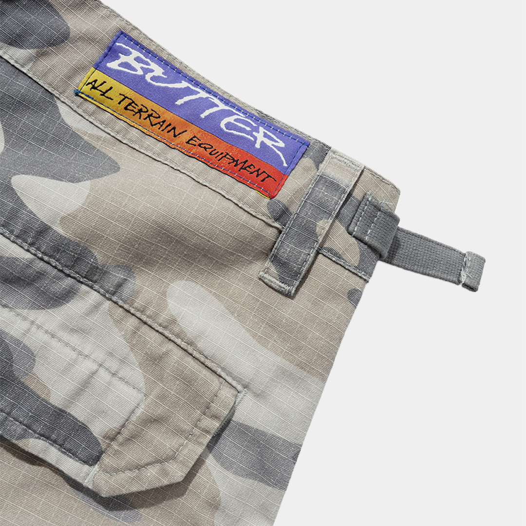 Butter Cargo Shorts Snow Camo