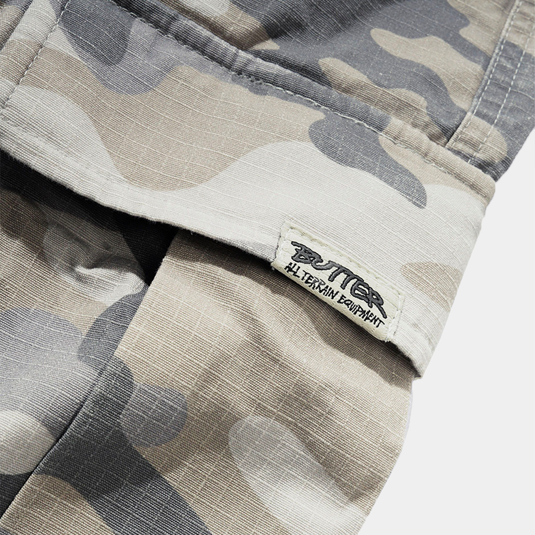 Butter Cargo Shorts Snow Camo