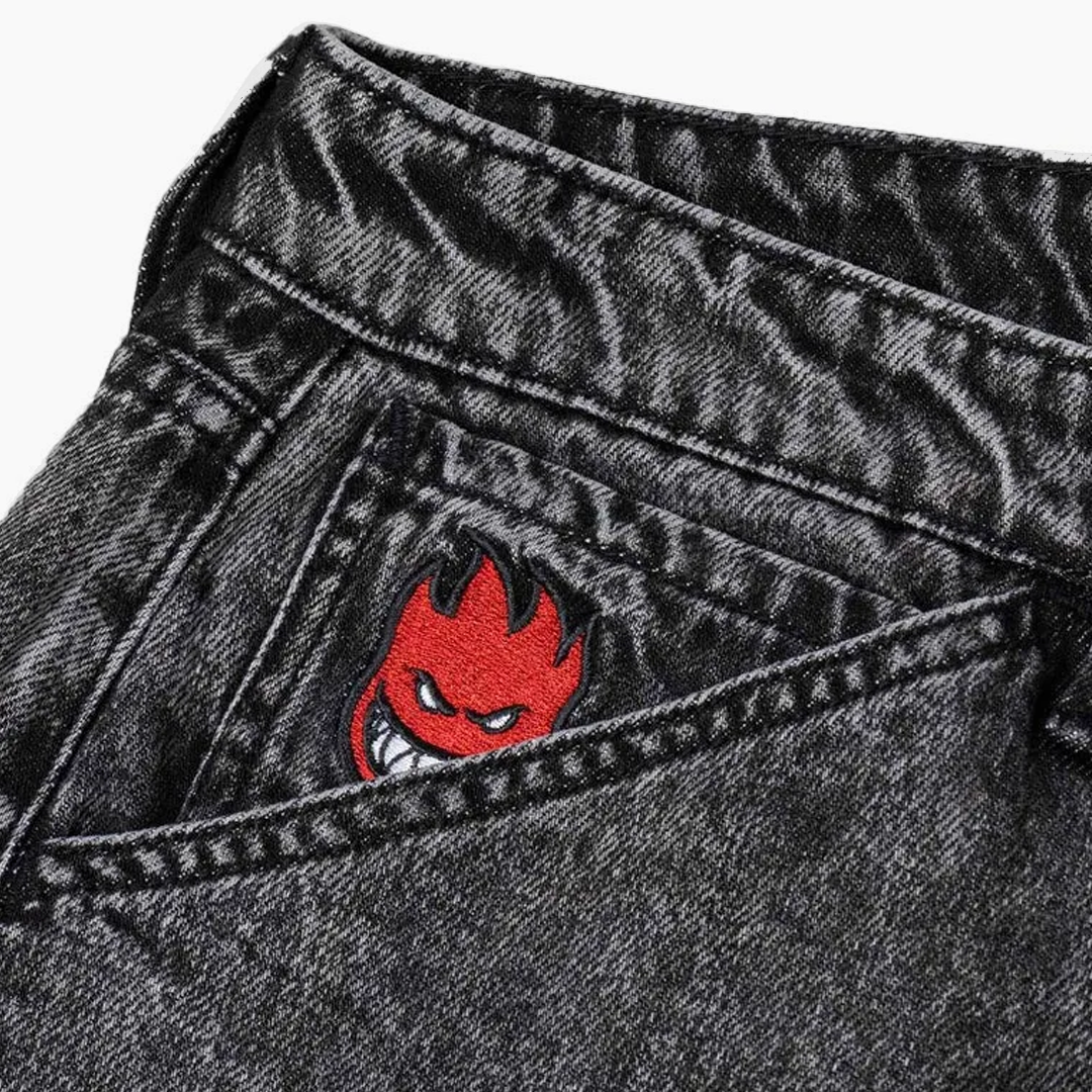 Spitfire Bighead Fill Denim Jeans Black Stone Washed