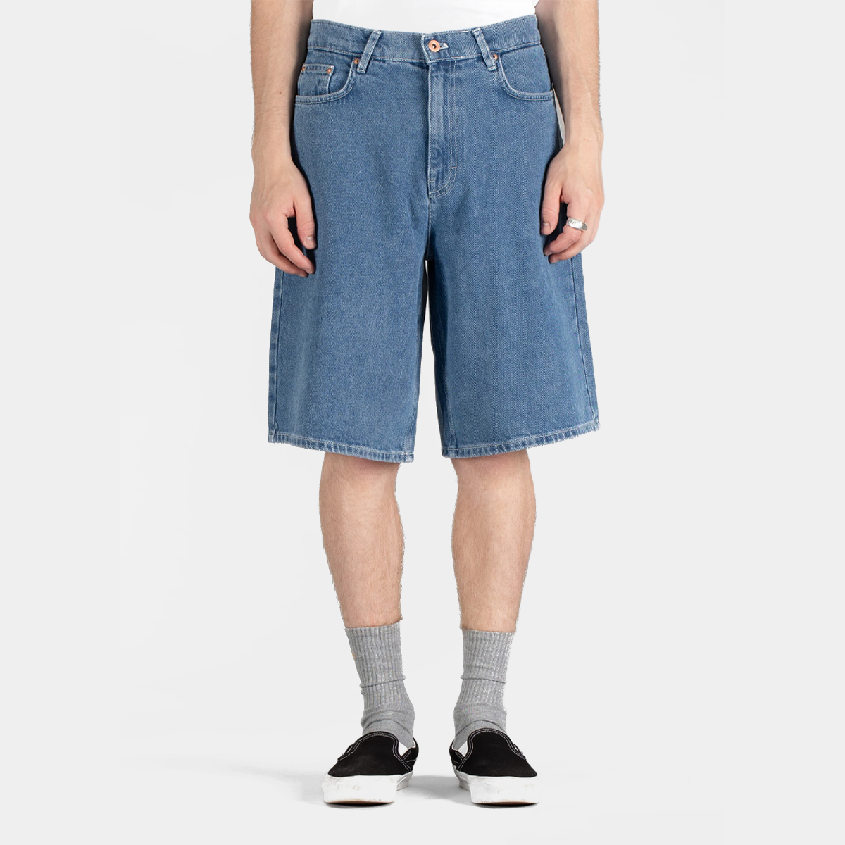 Stan Ray Wide 5 Short Mid Stone Denim