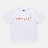 Larriet Stencil Tee White + Orange