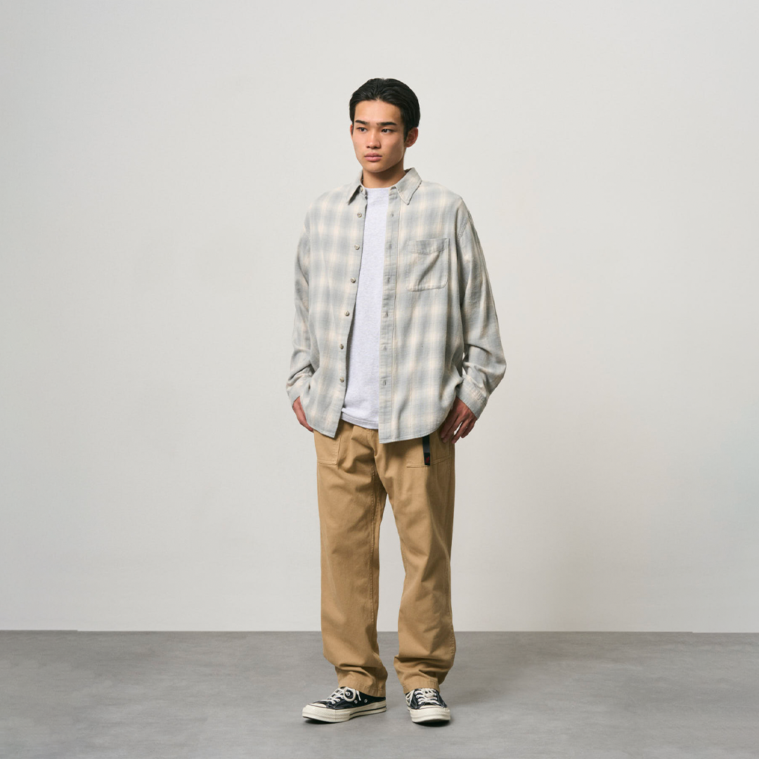 Gramicci Piled Flannel Shirt Storm