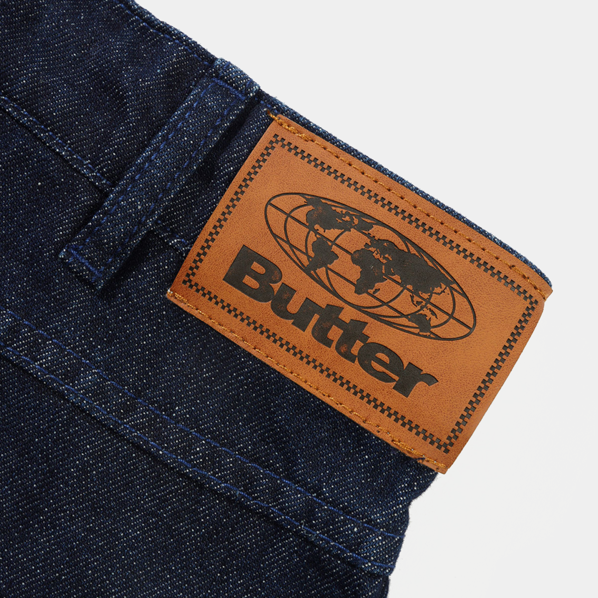 Butter Goods Straight Leg Denim Jeans Dark Indigo
