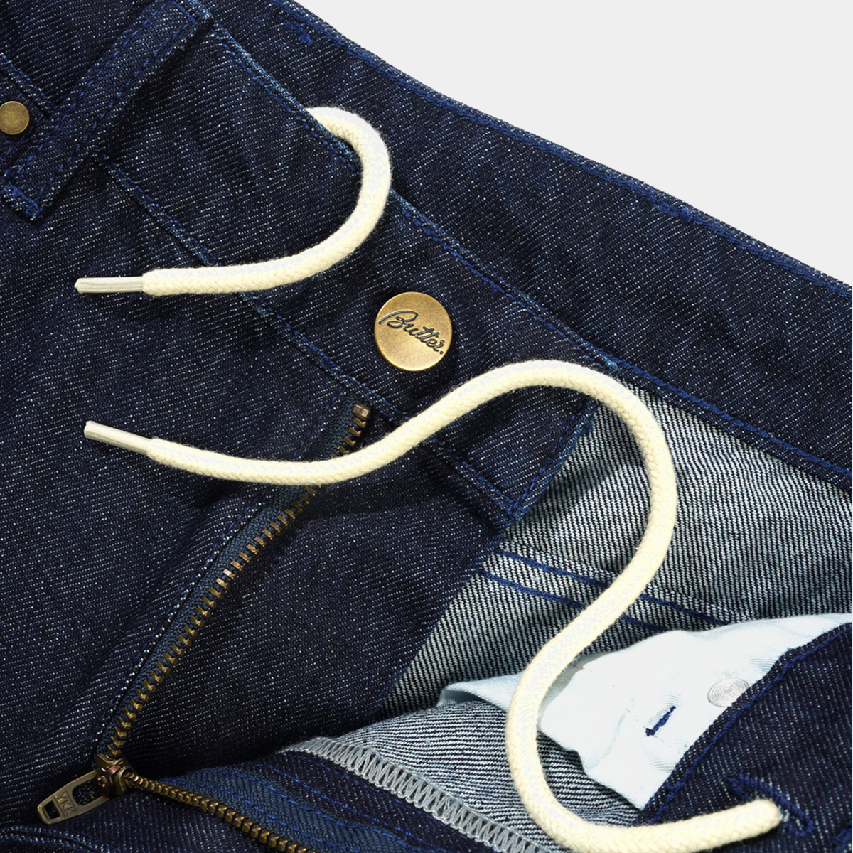 Butter Goods Straight Leg Denim Jeans Dark Indigo