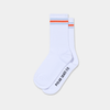 Polar Skate Co. Striped Rib Socks White + Orange + Blue