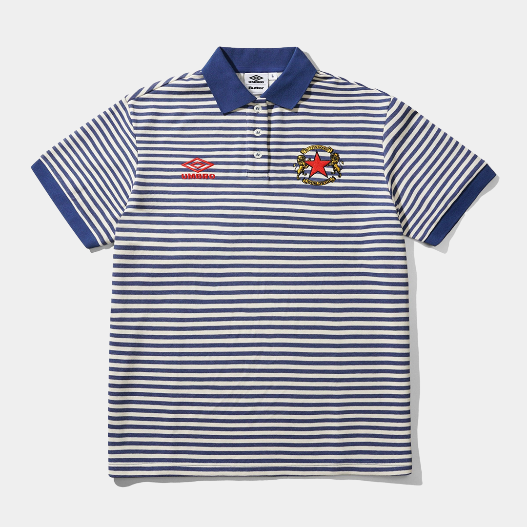 Butter x Umbro Victory Polo Navy + Slate