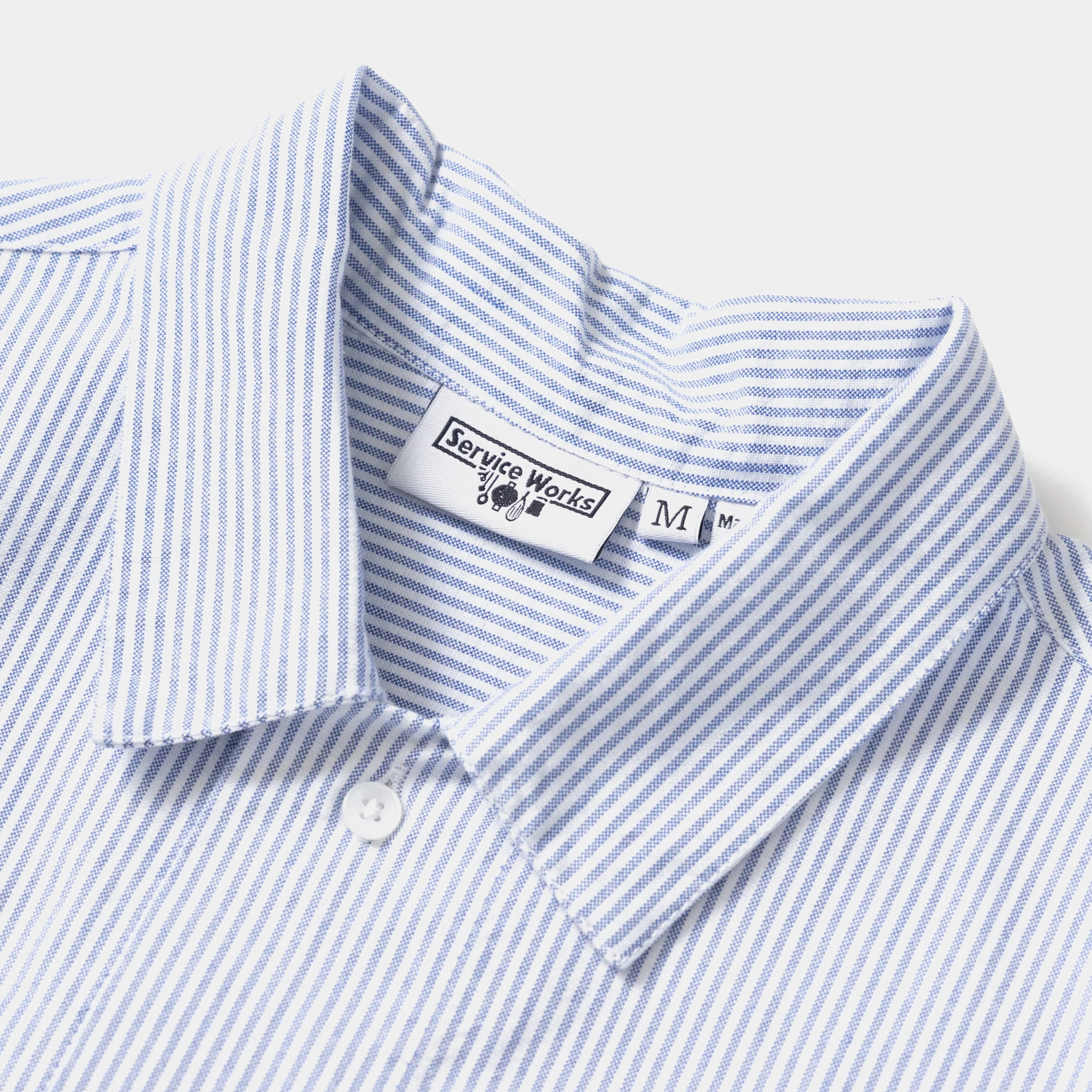 Service Works Waiter Shirt Oxford Blue Stripe