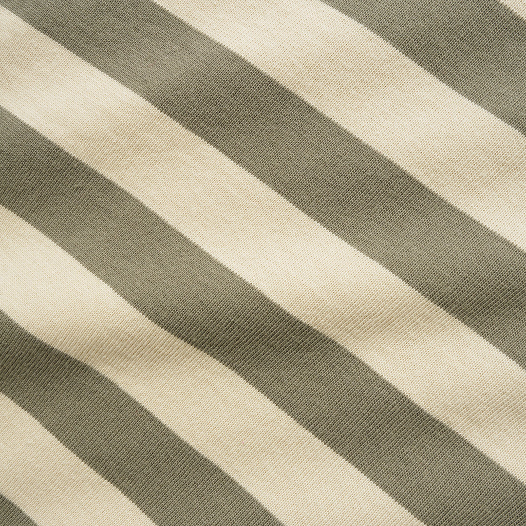 Butter Striped Polo Shirt Beige + Tan