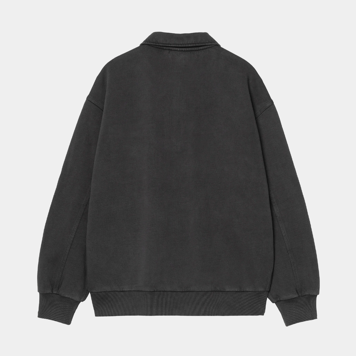 Carhartt WIP Half Zip Detroit Sweat Black Stone Washed