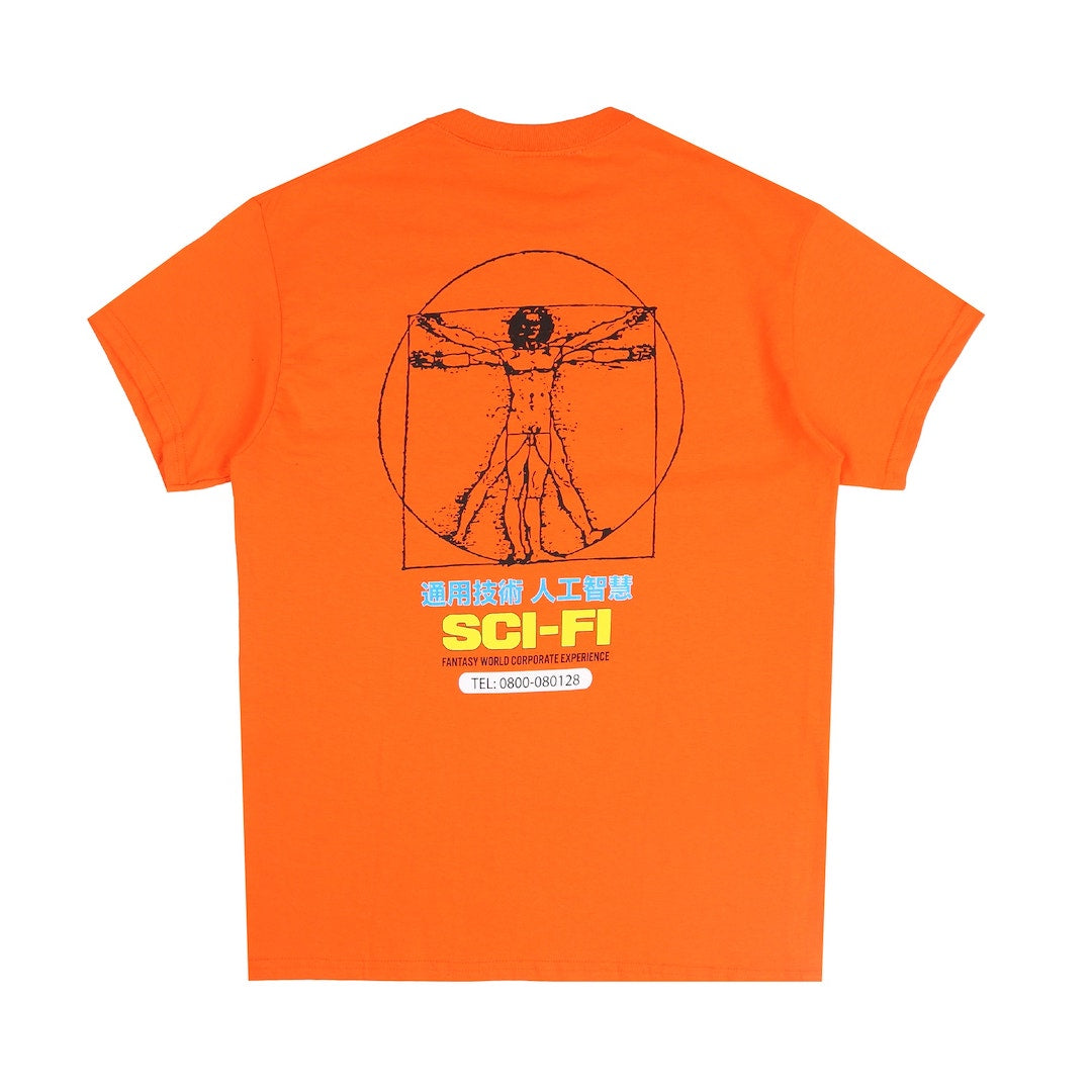 Sci Fi Fantasy Chain Of Being Tee Orange