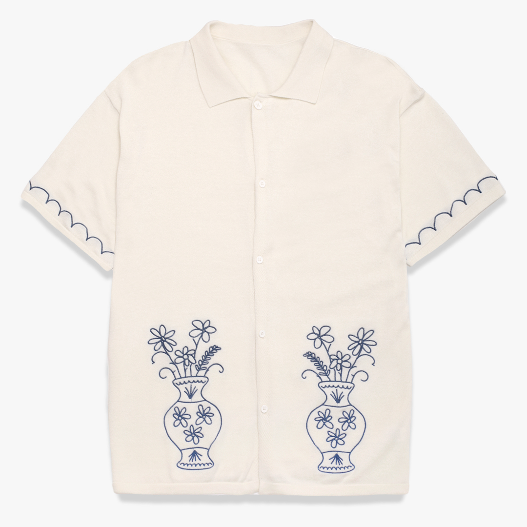 Service Works SS Knitted Vase Shirt Off White