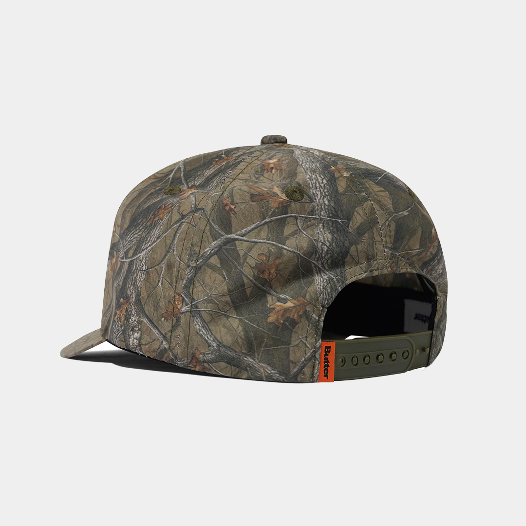 Butter Warped 5 Panel Cap Forest Camo