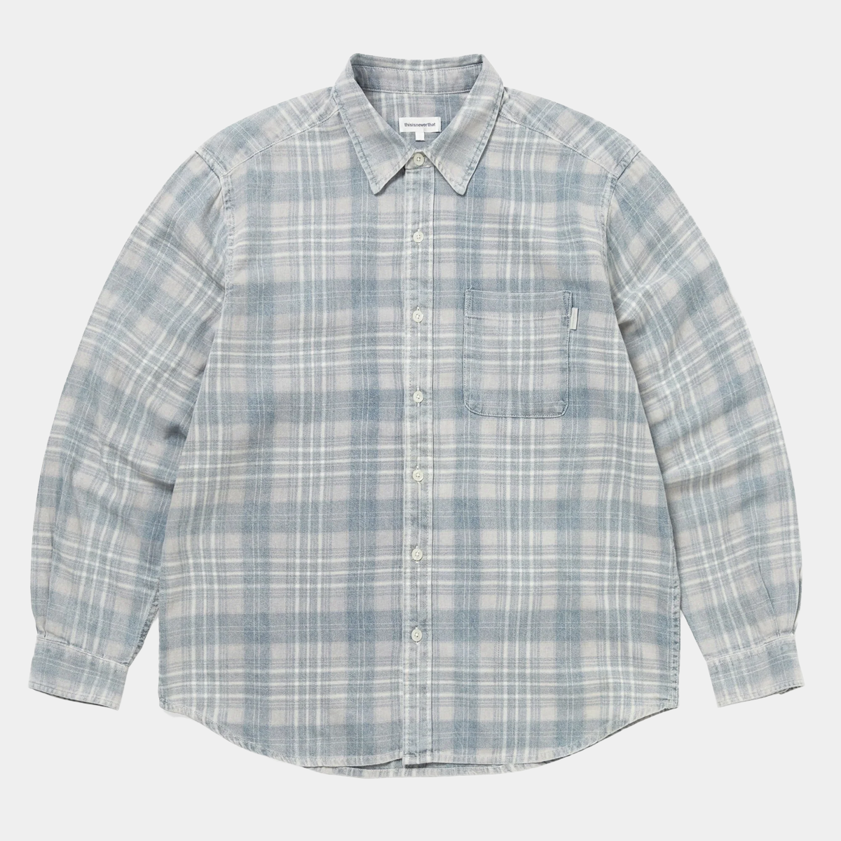 thisisneverthat Washed Check Shirt Blue
