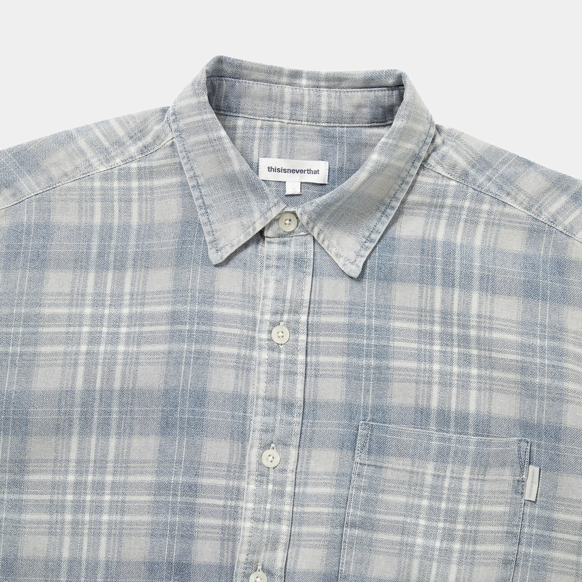 thisisneverthat Washed Check Shirt Blue