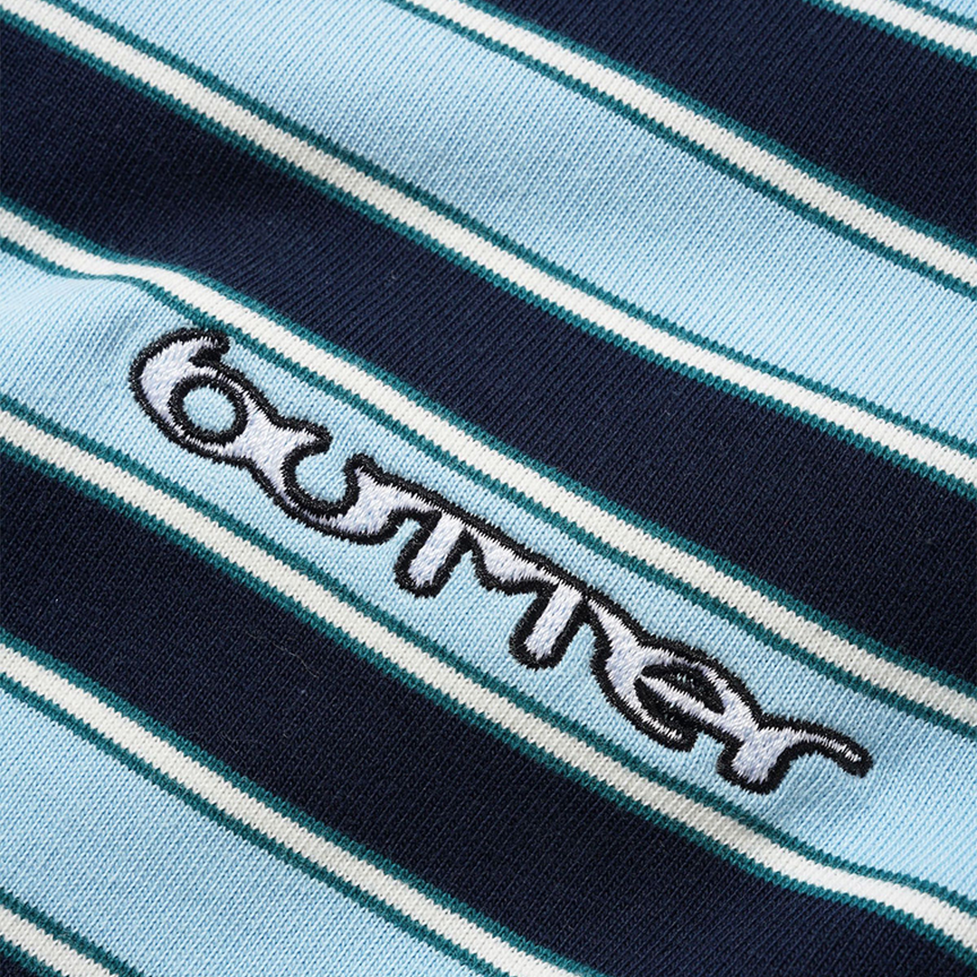 Butter Witness Stripe Polo Navy + Blue