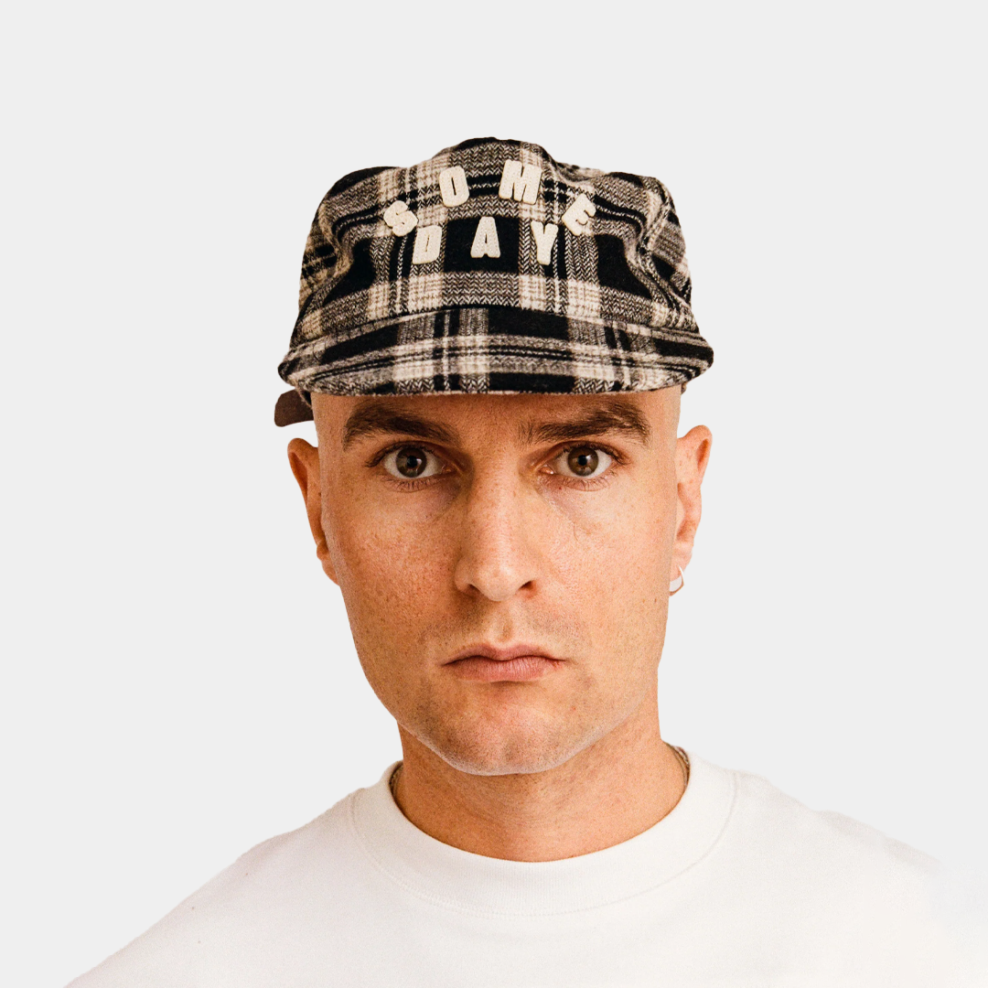 Someday Spellout Ballcap Black Wool Plaid