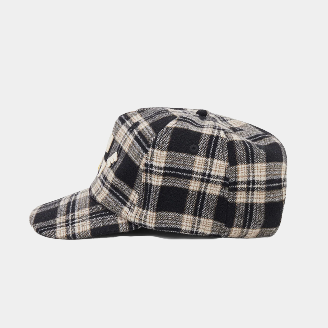 Someday Spellout Ballcap Black Wool Plaid