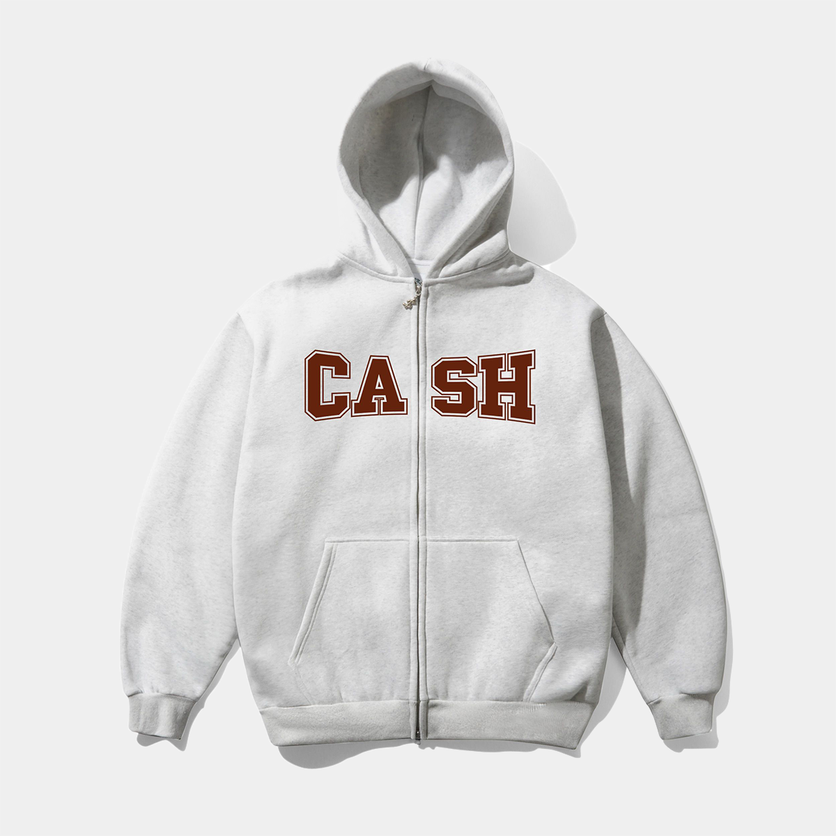 Cash Only Campus Zip-Thru Hood Ash