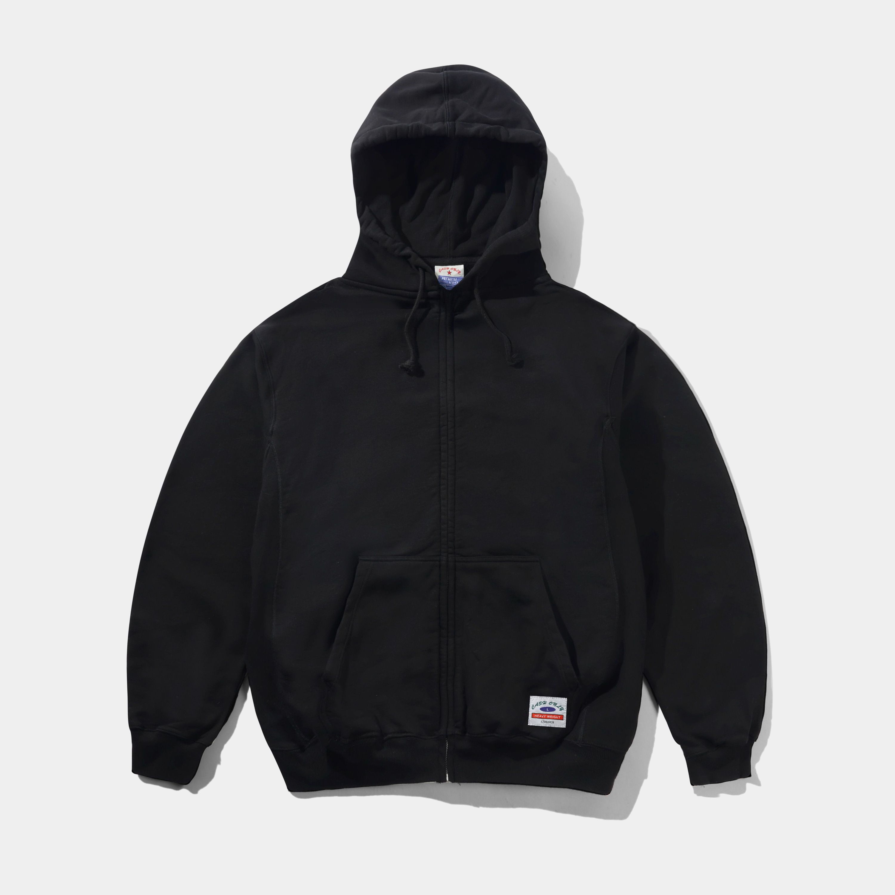 Cash Only Heavy-Weight Zip-Thru Hood Black