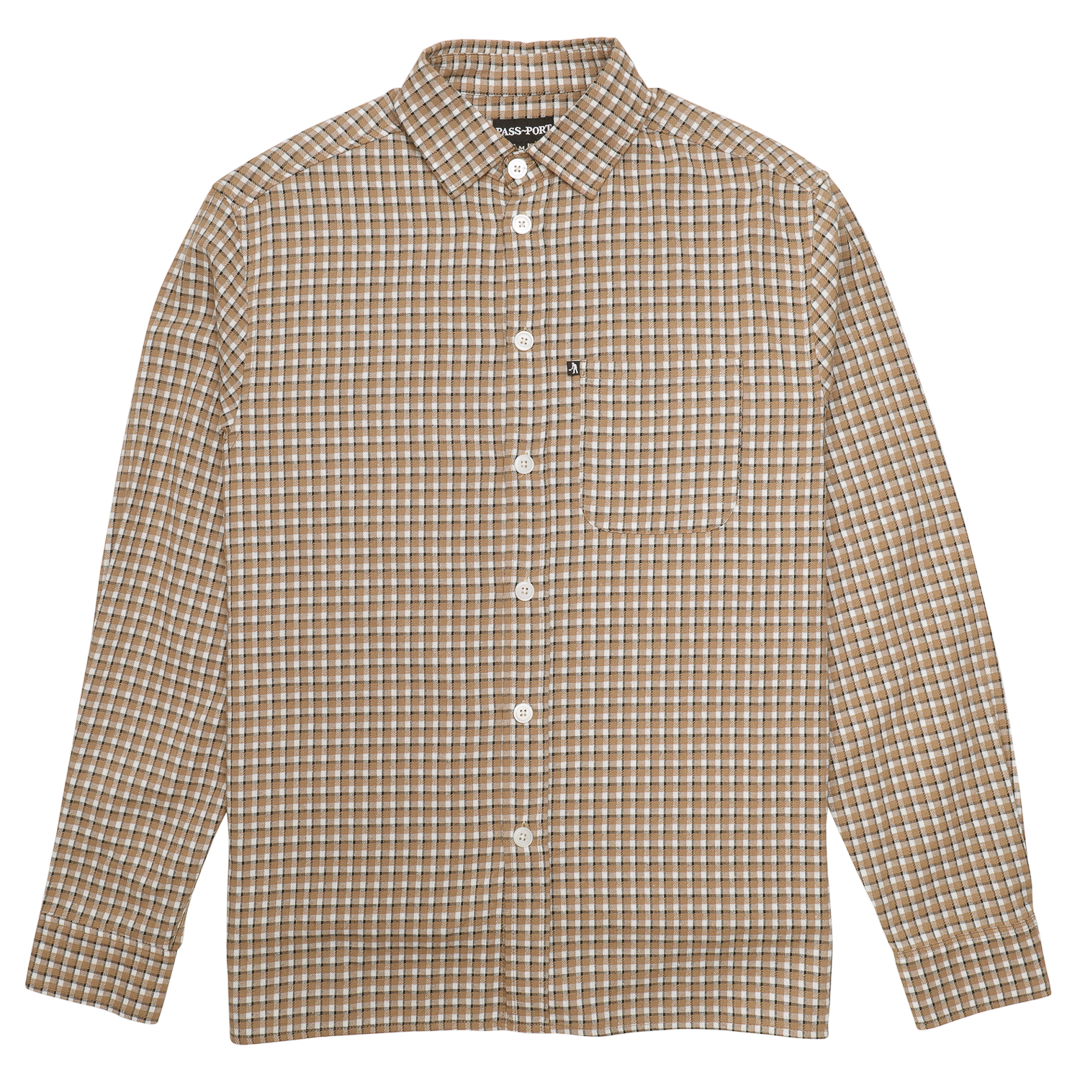 PassPort Workers Check Shirt Long Sleeve Sand