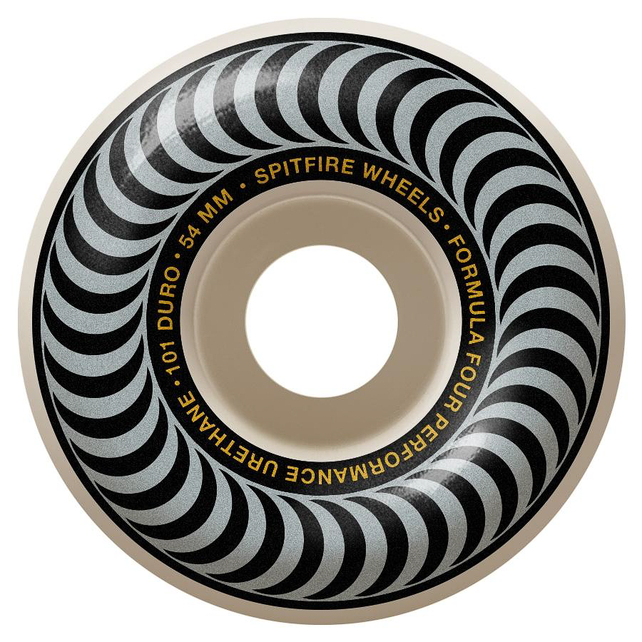 Spitfire F4 Classic 54mm 101 Duro Wheels Silver