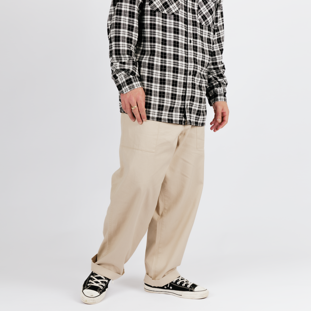 Chess Club 148 Hemp Chess Pant Cement