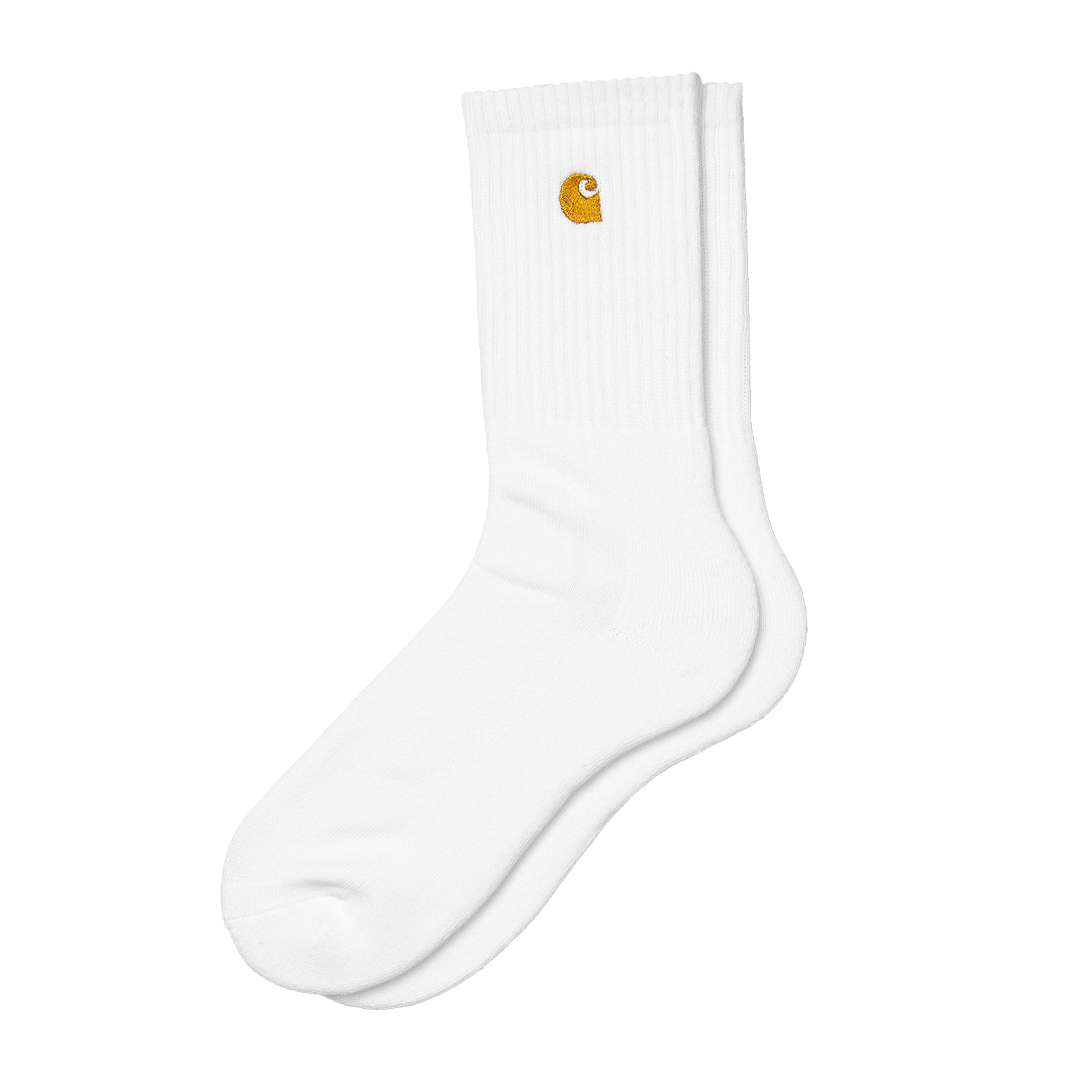 Carhartt WIP Chase Socks White + Gold