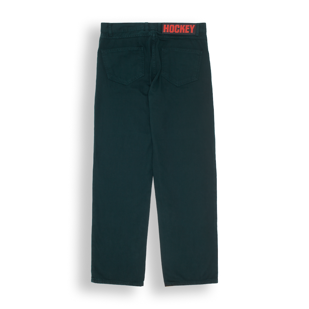 Hockey Double Knee Denim Jean Pant Dark Green