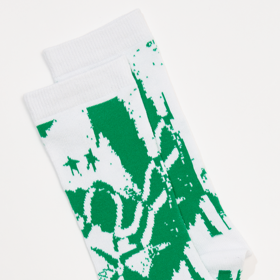 Afends Sleepy Hollow Hemp Crew Socks White