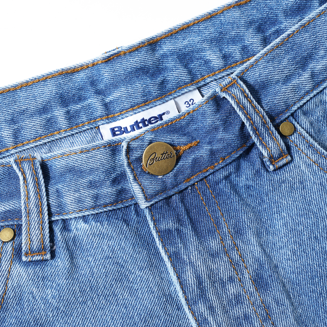 Butter Goods Santosuosso Denim Jeans - Washed Indigo - KCDC Skateshop