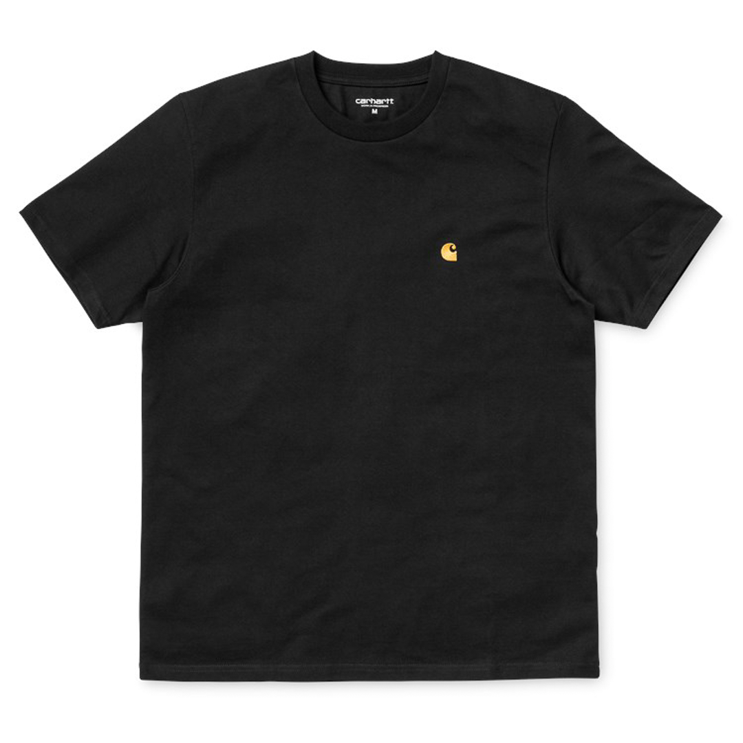 Carhartt WIP Chase Tee Black + Gold