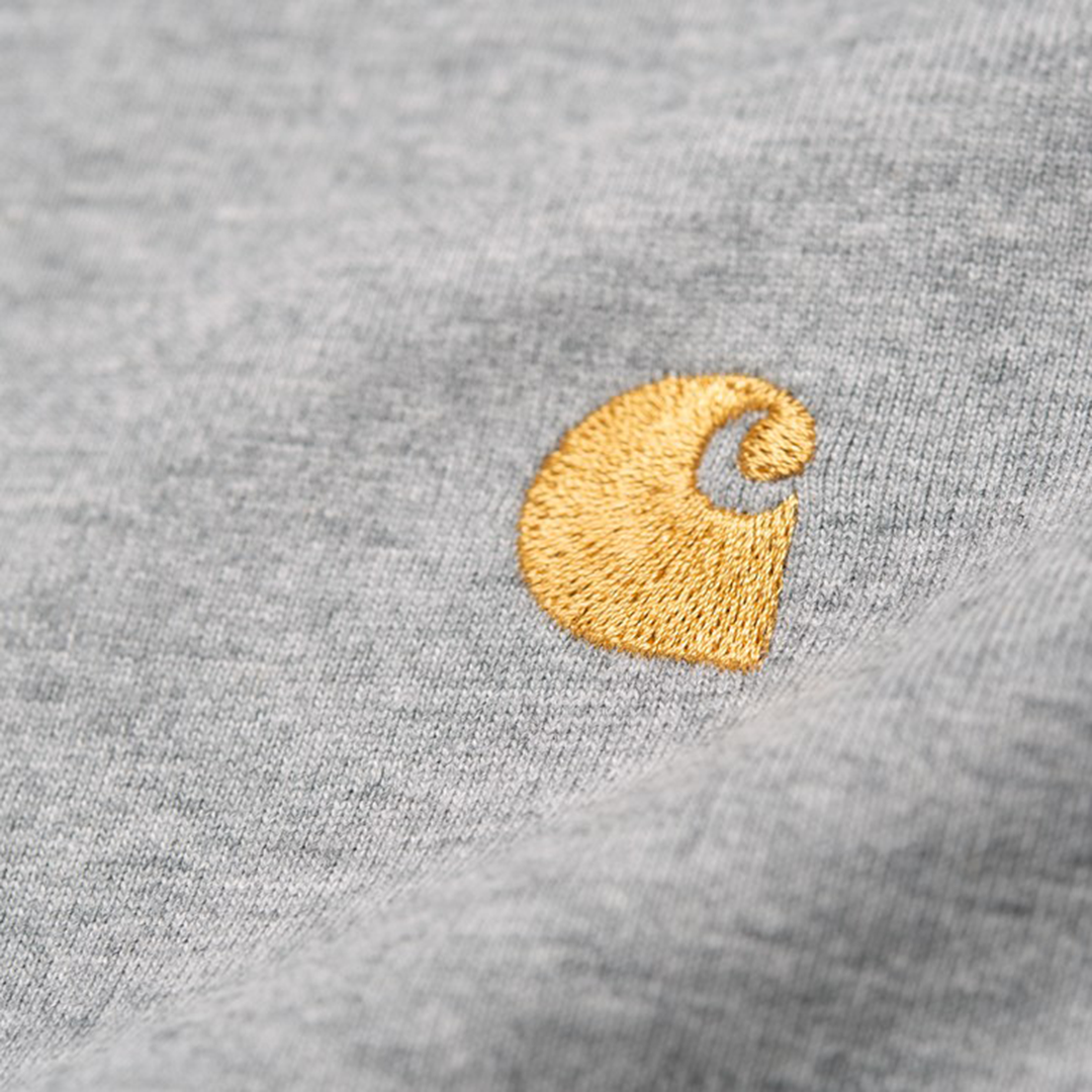 Carhartt WIP Chase Tee Grey Heather + Gold